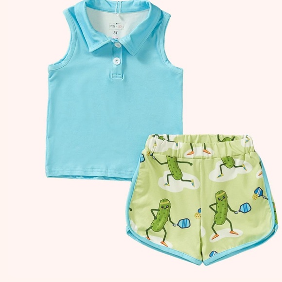 Kids Blue and Green Matching Set - Picture 1 of 3